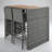 5-Piece Outdoor Patio Gray Wicker dining Set