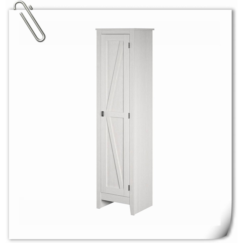 Armoire à linge autoportante en bois massif Kaylisha