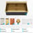 Drop - In Gold Kitchen Sink 33" X 22" 16 Gauge T304 Stainless Steel, Workstation Feature, Easy To Clean And Maintain, Coating 3Mm Pad, Package With Drying Rack Colander Of Built Workspace Ledge,