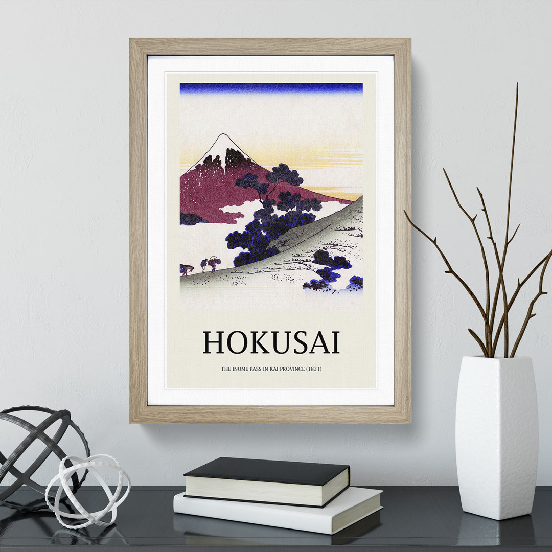 Inume Pass in the Kai Province by Katsushika Hokusai - Picture Frame Art Prints