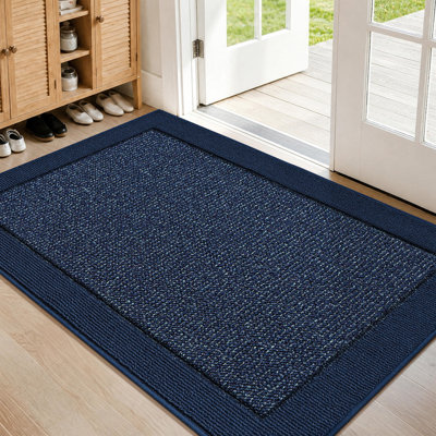 Indoor Door Mat, Dirt Trapper Door Mats Non-Slip Entryway Rugs Washable, Resist Dirt Absorbent Welcome Mat, Low Profile Floor Mats for Front Back Door and Entryway