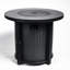 Table de foyer au propane 40000BTU pour le jardin, ronde 30 pouces, table ronde en acier inoxydable, 40000BTU, couvercle inclus