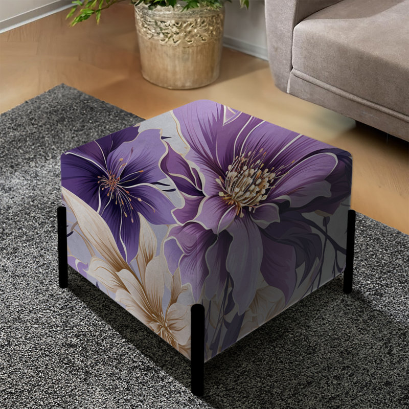 Orchid Dream - motif tropical - repose-pieds carré tropical