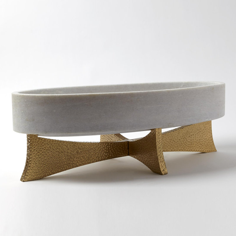 Lax Decorative Bowl, White