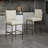 Modern Bar Stools Upholstered Counter Stools With Backrests And Metal Legs Kitchen Stools For Island-438524789