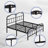 Amylia Double Wave Headboard and Footboard Heavy Duty Anti-sway 14in High Steel Tube Iron Bed with Storage-671799927