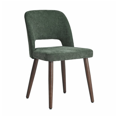 Upholstered Wood Legs Dining Chairs Set