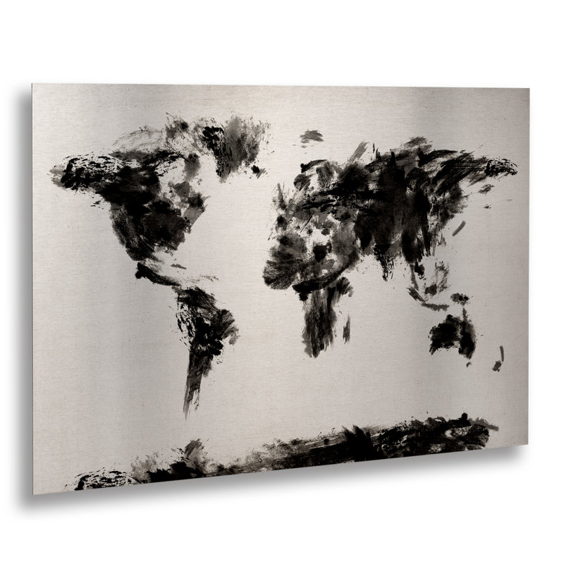 Abstract Map by Michael Tompsett - Print on Metal