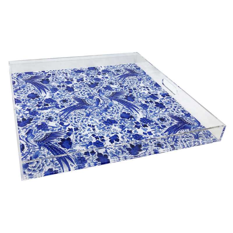 Royal Delft Ikat Acrylic Square Decorative Tray