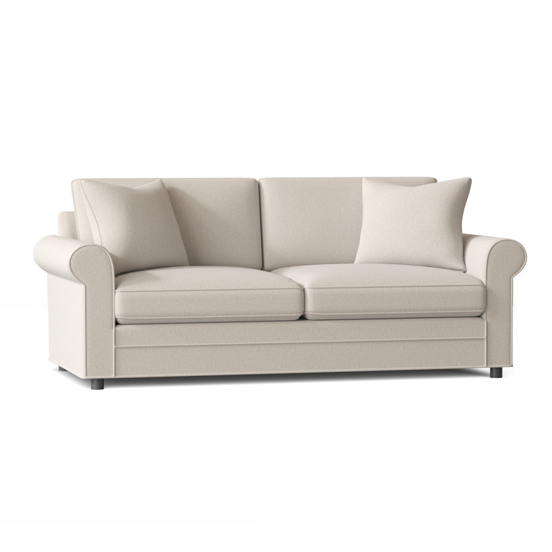 Edgeworth Upholstered 85'' Sofa, Snow Crypton Performance; 0884-91, 5" Innerspring Mattress