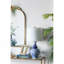 Lampe de vase ronde en céramique bleue et blanche D14x27,6 "