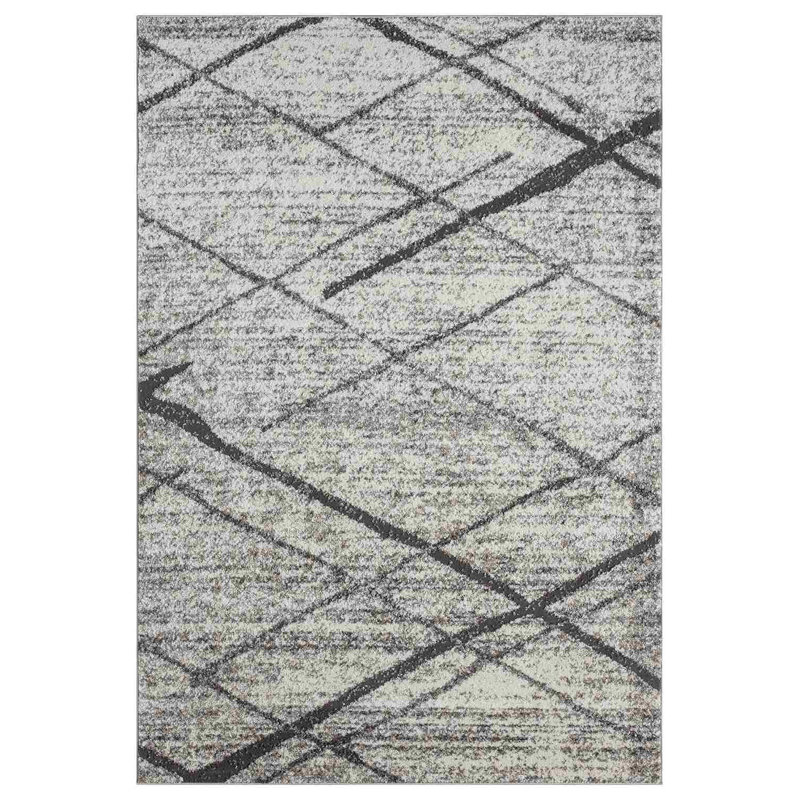 Tapis Menchaca DESIGN 9917 - Gris, Rectangle 9 pi 2 po x 12 pi 6 po
