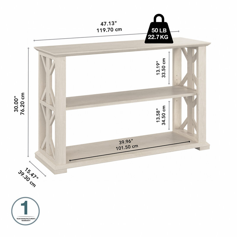 Urijha 47'' Console Table, Linen White Oak