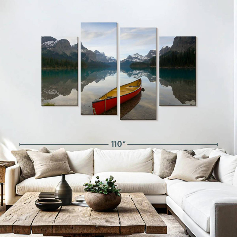 Mehar Lake Maligne Canoe, 54" H x 84" W