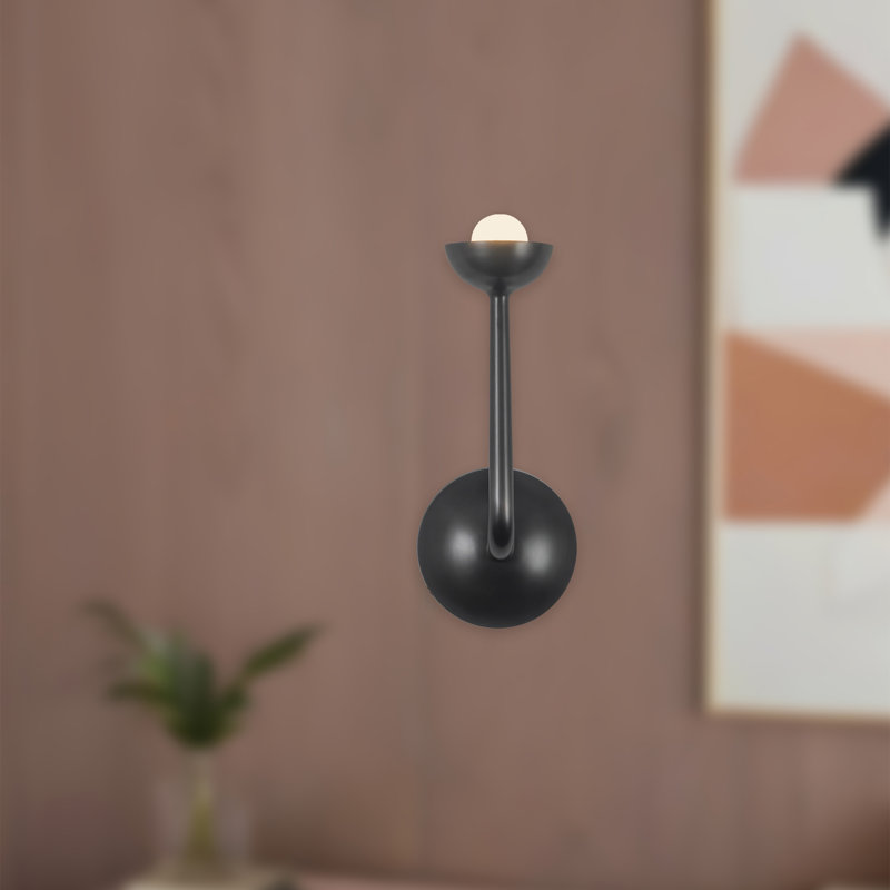 Spade 5-in White dimmable LED Bathroom Vanity Light, Oil Rubbed Bronze