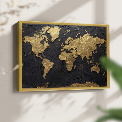 Map Series-XI -Framed Print - Restickable