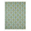 Tapis lavable à la machine à motif rétro de forme mixte bleu vert Paris Collection Paris-1295542651