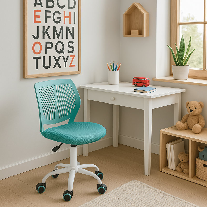 Office Chair, Turquoise