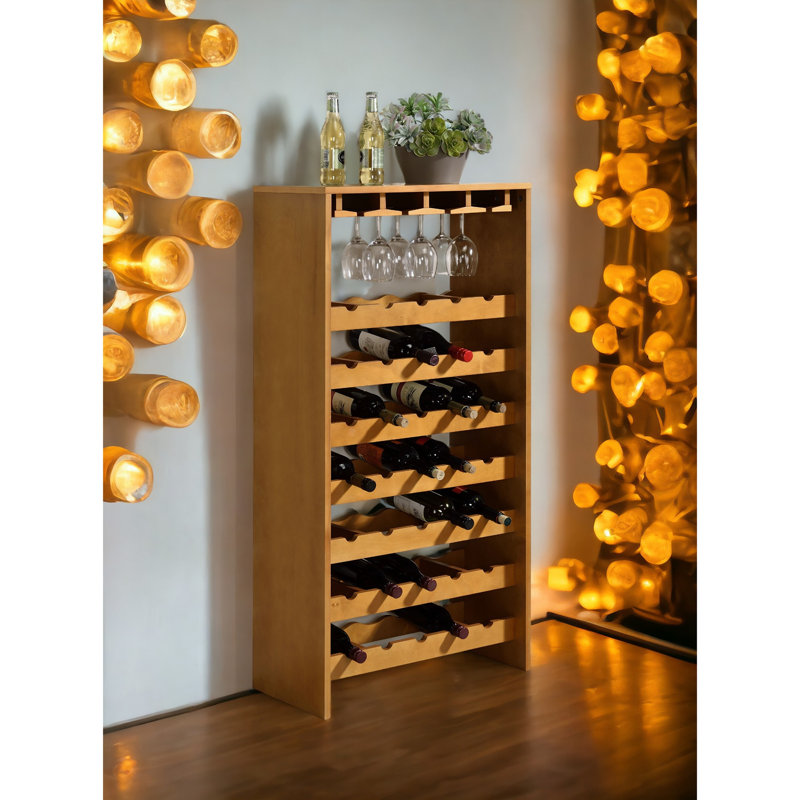 Oak Finish Wine Rack