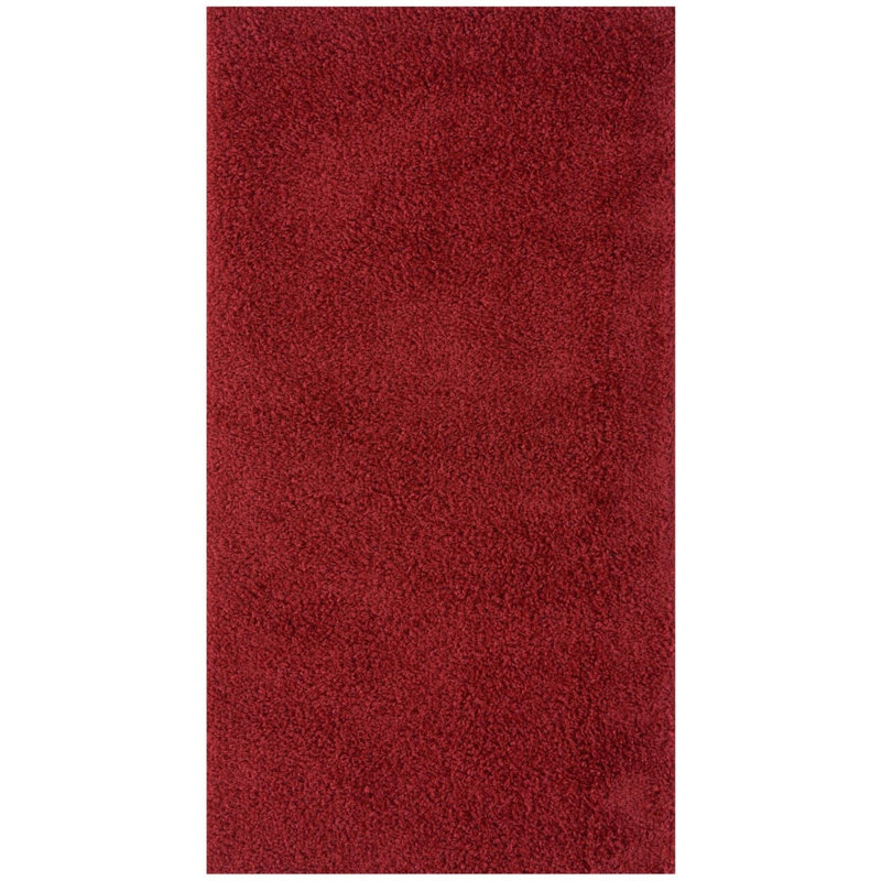 Myshaggy Collection Rugs Solid Design in Red, Rectangle 80 x 150cm