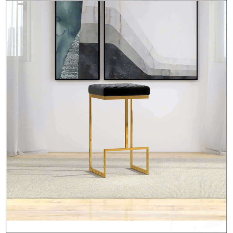 Tabouret rembourré Joel Mid Century Modern Luxury