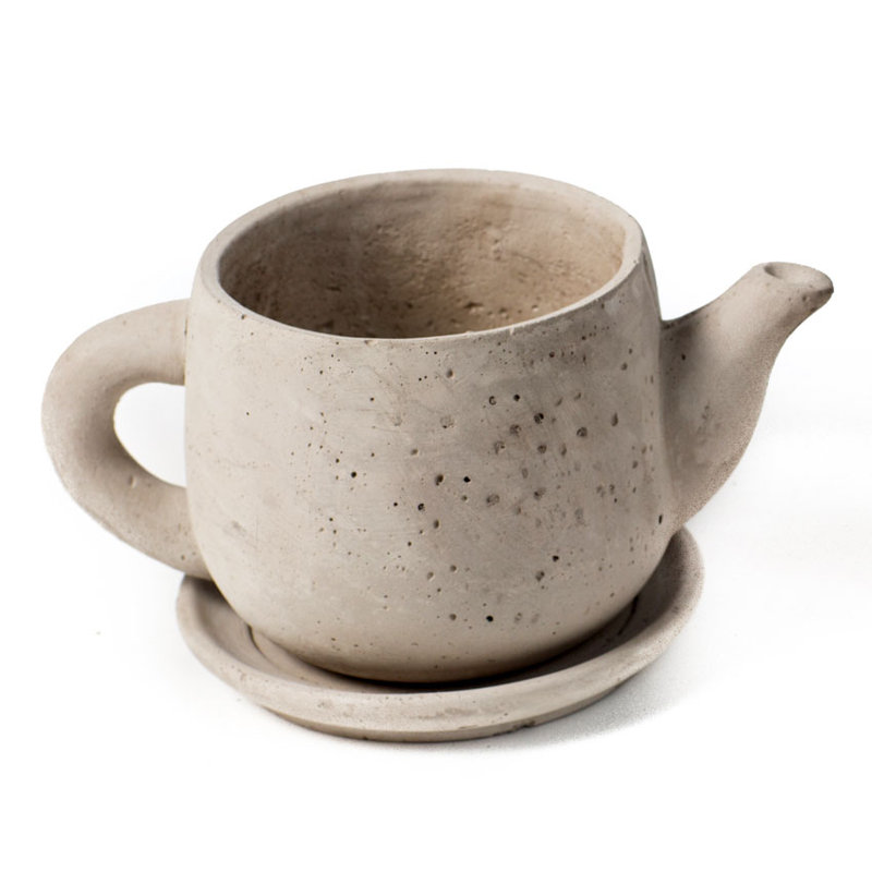 Cement Tea Planters Concrete Statue Planter