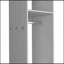 Grande armoire 63 "avec miroir, trois tablettes, roulettes et tringle, armoire, rangement pour vêtements de chambre à coucher, rangement pour armoire-412371224