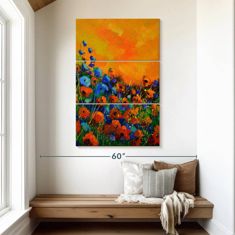 Harnek Sunset Poppies, 50" H x 32" W