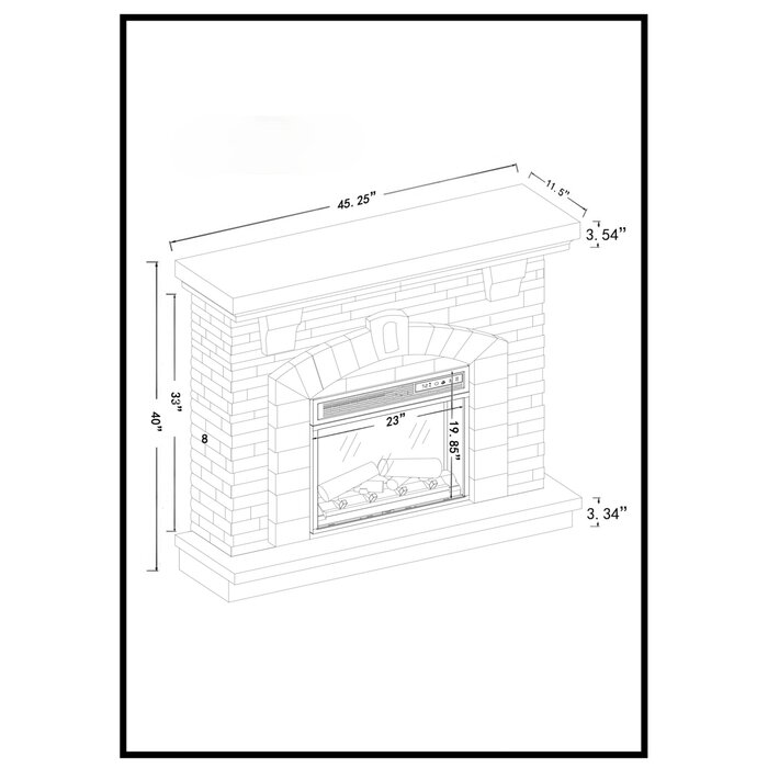 Steelside™ Troy 45'' W Electric Fireplace & Reviews | Wayfair