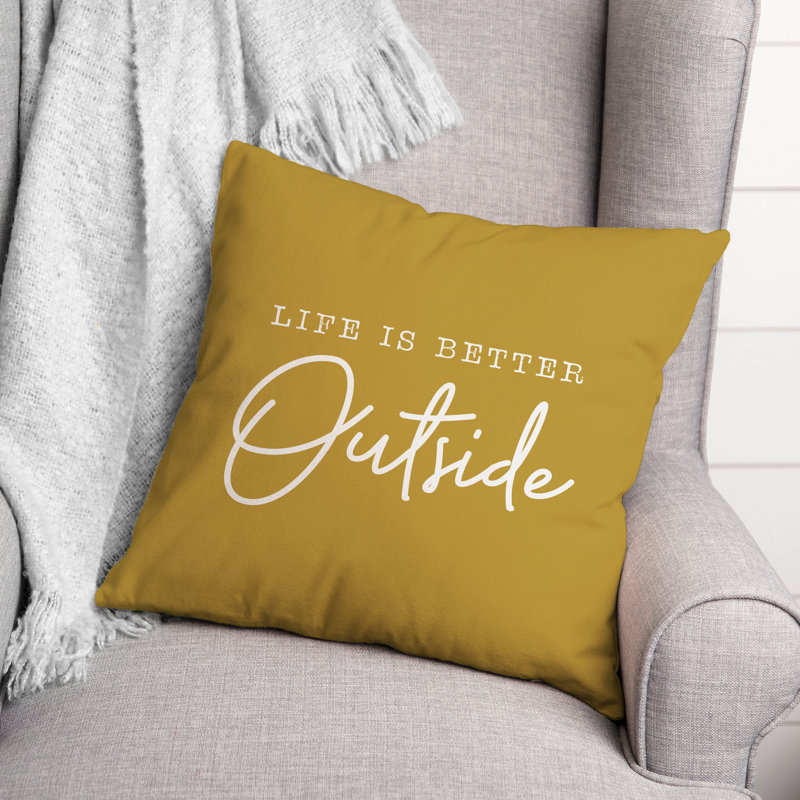 Housse et insert de coussin carré extérieur Better Better 9, 20 po x 20 po, Jaune