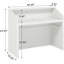 Bureau de réception 47 po blanc moderne avec comptoir (sans la chaise)-1931722703