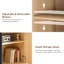 Buffet moderne 63 "avec détails en métal et portes à fermeture douce-513665339