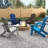 HDPE  Folding Adirondack Chair  with Cup Holder Weather-Resistant-283022484