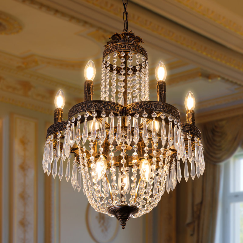 Jelisaveta 9 - Light Dimmable Empire Chandelier, 25.98" H x 18.89" W x 18.89" D