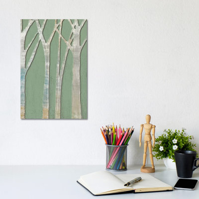 Birchline Triptych III by Jennifer Goldberger - Wrapped Canvas Painting