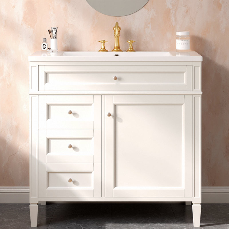 Ensemble de meuble-lavabo moderne 36 "avec miroir et lavabo en céramique - élégance sans effort et rangement intelligent