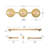 5-Piece Matte Brass All-In-One Bathroom Set with 20" 3-Light Vanity Light
