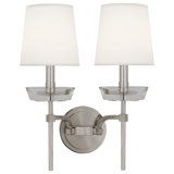 Cristallo 2-Light Wall Sconce - Modern Brass, Lucite Crystal