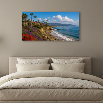 Canvas Wall Art Southern California United States America Wall Decor for Living Room Bathroom Bedroom Office 20"H x 40"W Art Paintings, Ready to Hang