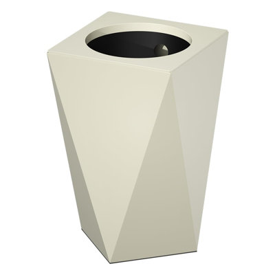 Poubelle 2,6GAL moderne à toit ouvert, poubelle de salle de bain, petite poubelle pour salle de bain, chambre à coucher, bureau, salon, hôtel (blanc)