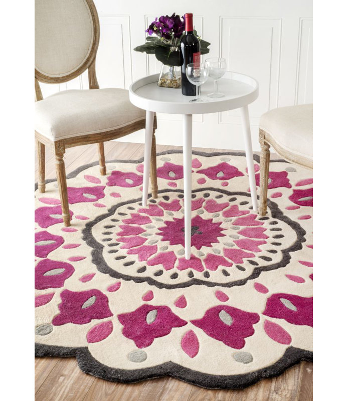 Baltique Floral Indoor Rug, Round 4'8"