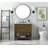 Bonsai 36'' Single Bathroom Vanity with Carrara Marble Top-73360075