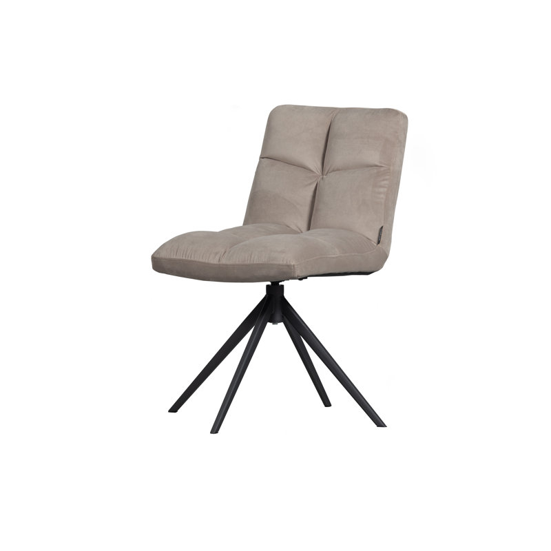 Vinny 46cm H Tufted Polyester Blend Upholstered Upholstered Back Side Chair, Sand