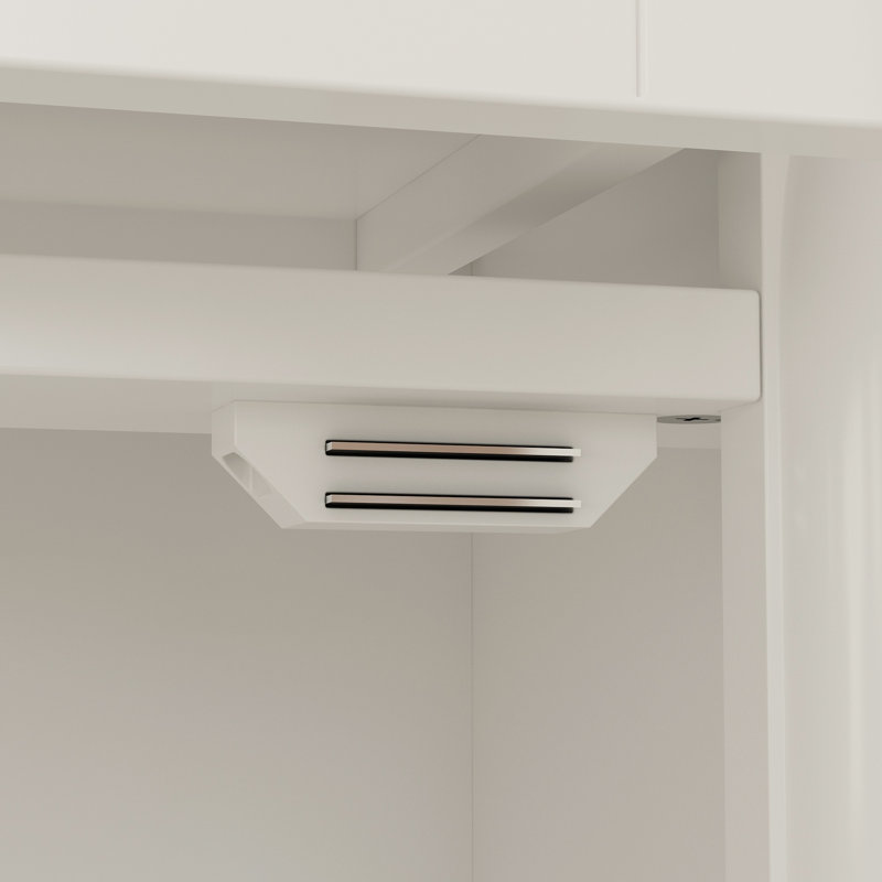 Meuble audio-vidéo l 104,3 po avec tablettes ouvertes, Blanc