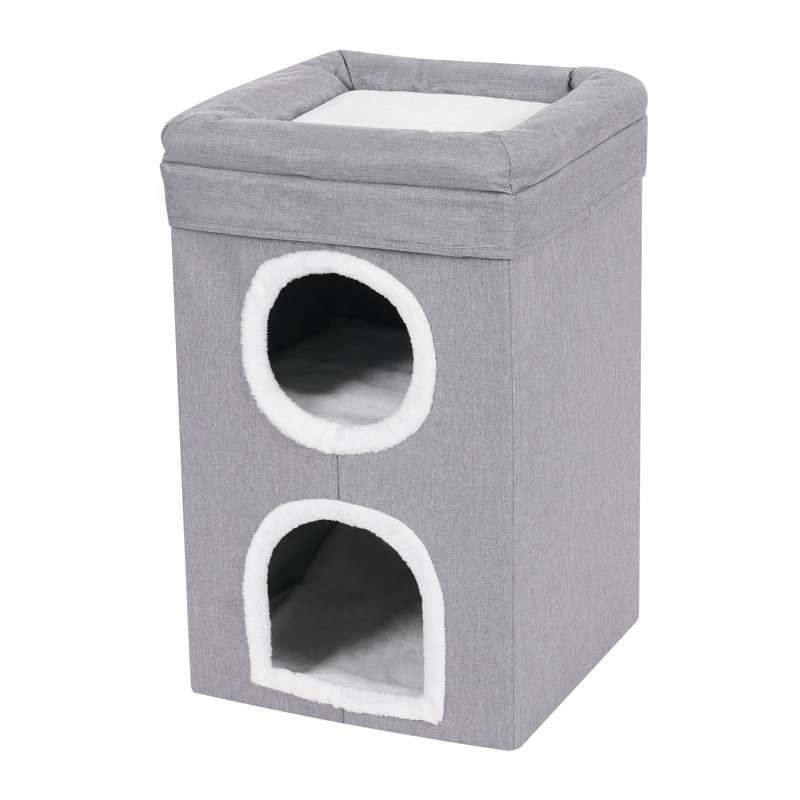 Mignon chat moderne pliable gris