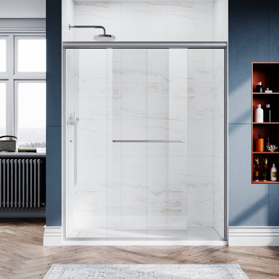 - W x 72'' H Double Added Door Semi-Frameless Shower Door with