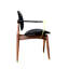 Fauteuil en cuir noyer / noir