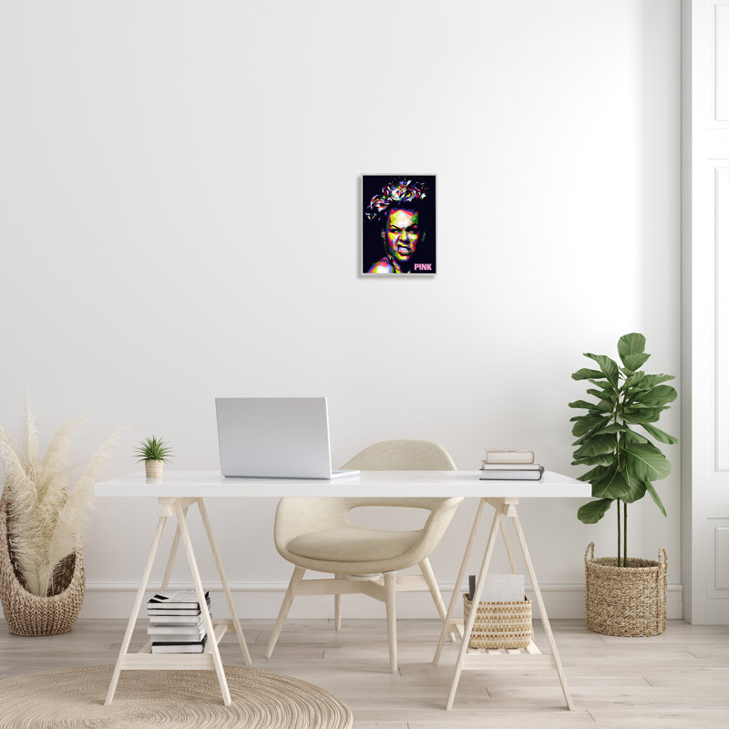 Portrait moderne rose par Birch & Ink - impression, H 14 po x l 11 po, Estampe numérique Farmhouse