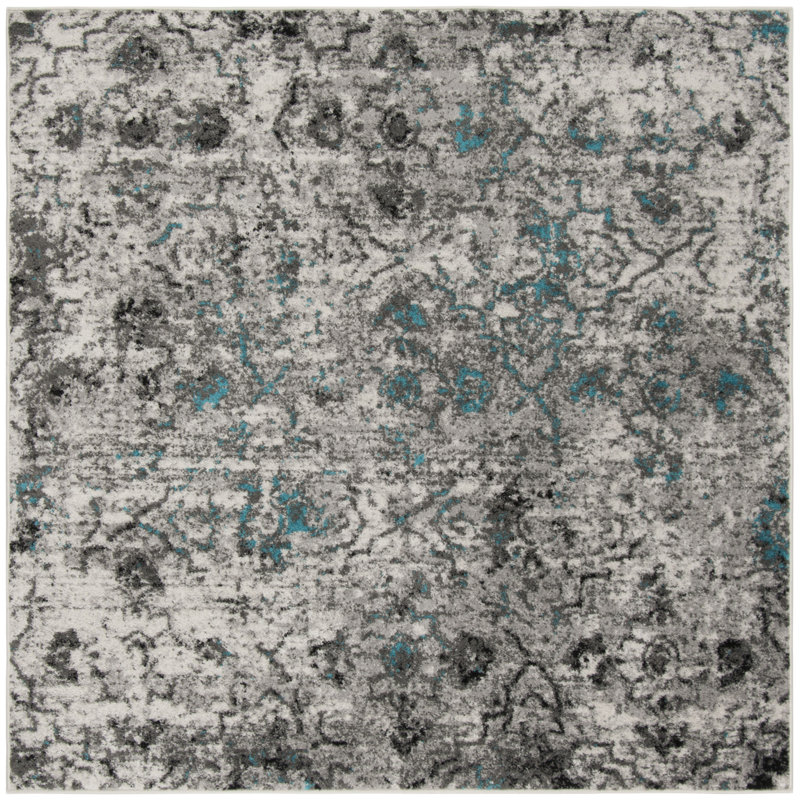 Olius Performance Abstract Rug, Square 6'