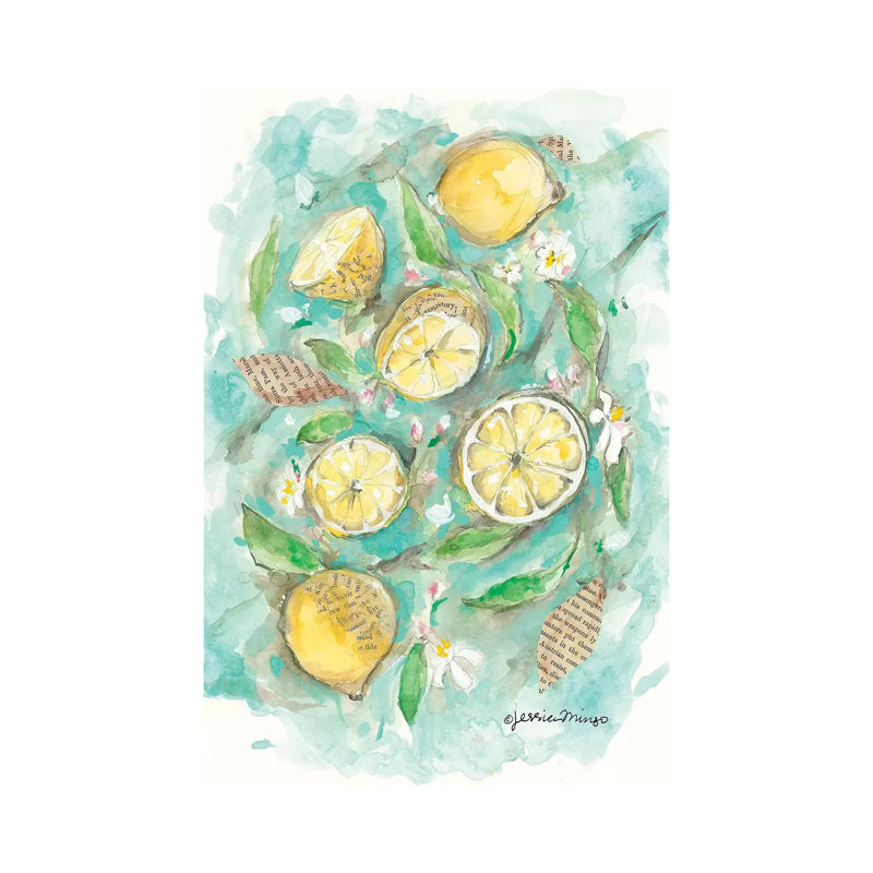 Make Lemonade by Jessica Mingo - Wrapped Canvas Painting, 20.32 cm H x 30.48 cm W
